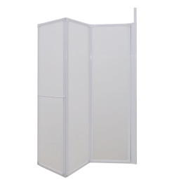 Pare baignoire en L 70x120x137 cm 4 panneaux pliables