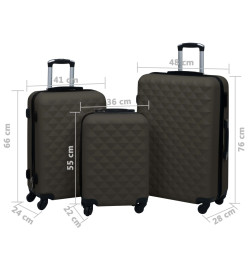 Ensemble de valises rigides 3 pcs Anthracite ABS