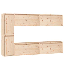 Meubles TV 6 pcs Bois massif de pin