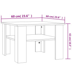 Table basse Chêne sonoma 60 x 60 x 42 cm Aggloméré