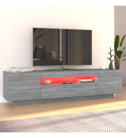 Meuble TV avec lumières LED Sonoma gris 160x35x40 cm