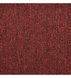 Tapis de marches d'escalier 15 pcs Rouge 56x17x3 cm