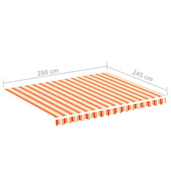 Tissu de remplacement pour auvent Jaune et orange 3x2,5 m