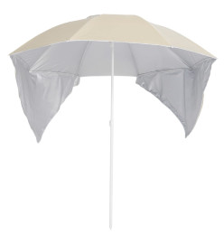 Parasol de plage avec parois latérales Sableux 215 cm