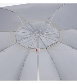 Parasol de plage avec parois latérales Sableux 215 cm