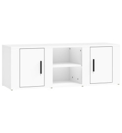 Meuble TV Blanc 100x31,5x35 cm Bois d'ingénierie