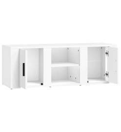 Meuble TV Blanc 100x31,5x35 cm Bois d'ingénierie