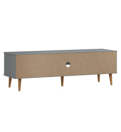 Meuble TV MOLDE Gris 158x40x49 cm Bois de pin massif