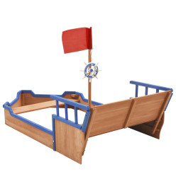 Bac à sable bateau pirate Bois de sapin 190x94,5x101 cm