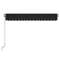 Auvent automatique capteur de vent et LED 400x350 cm Anthracite