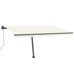 Auvent automatique avec capteur de vent et LED 400x350 cm Crème