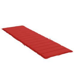 Coussin de chaise longue rouge 200x60x3 cm tissu oxford