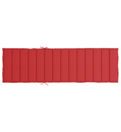 Coussin de chaise longue rouge 200x60x3 cm tissu oxford