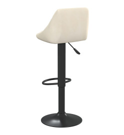 Tabourets de bar lot de 2 crème velours