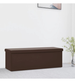 Banc de rangement pliable Marron PVC