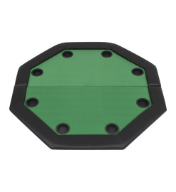 Table de poker pliable pour 8 joueurs 2 plis Octogonale Vert