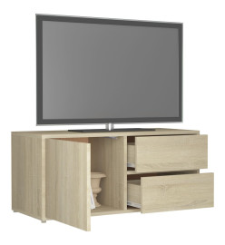 Meuble TV Chêne sonoma 80x34x36 cm Aggloméré