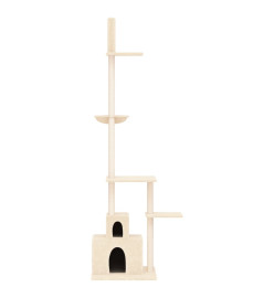 Arbre à chat du sol au plafond Crème 250,5-276,5 cm