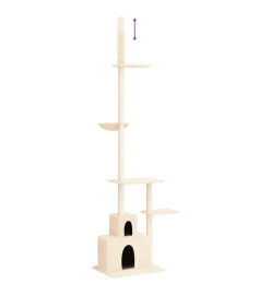 Arbre à chat du sol au plafond Crème 250,5-276,5 cm