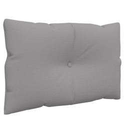 Coussins de palette 2 pcs gris tissu