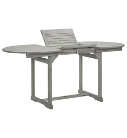 Table à dîner de jardin (120-170)x80x75 cm Bois d'acacia massif