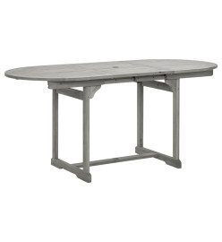 Table à dîner de jardin (120-170)x80x75 cm Bois d'acacia massif