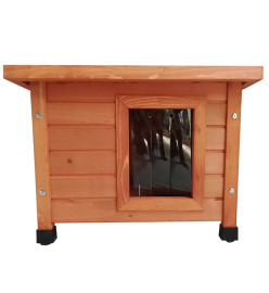 @Pet Maison d'extérieur pour chats 57x45x43 cm Bois Marron