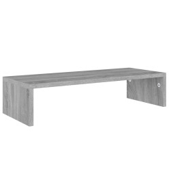 Support de moniteur Sonoma gris 60x23,5x12 cm Bois d'ingénierie