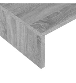 Support de moniteur Sonoma gris 60x23,5x12 cm Bois d'ingénierie