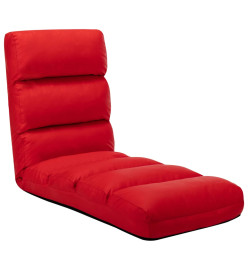 Chaise pliable de sol Rouge Similicuir