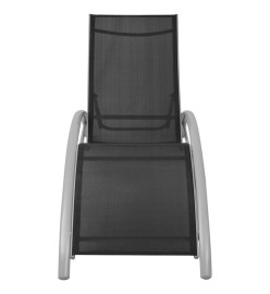 Chaises longues et parasol Aluminium Noir