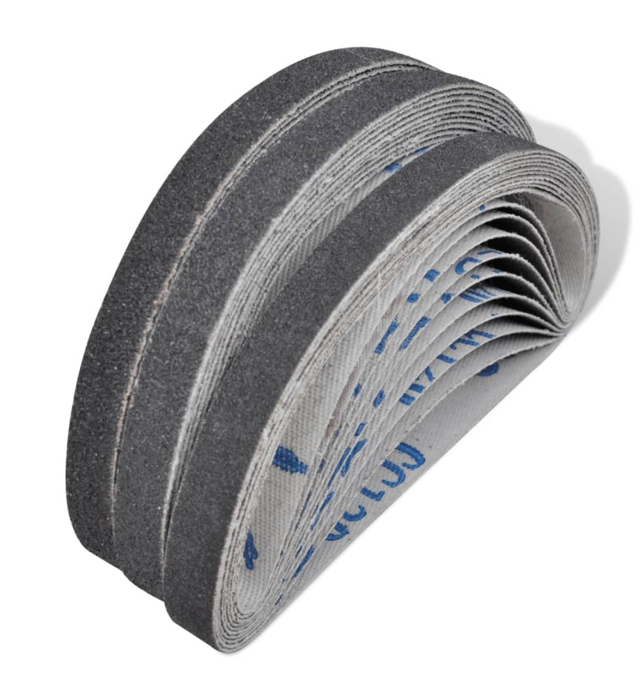 Lot de 30 courroies abrasives pour ponceuse à bande pneumatique