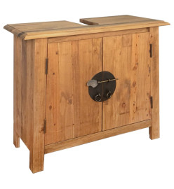 Meuble-lavabo de salle de bains pin massif 70x32x63 cm