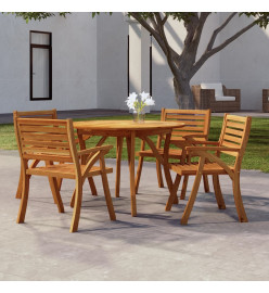 Table de jardin Ø 110 cm Bois d'acacia solide