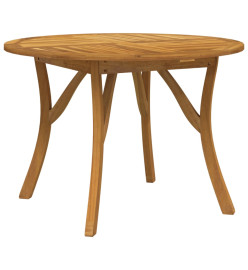 Table de jardin Ø 110 cm Bois d'acacia solide