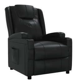 Fauteuil inclinable Noir Similicuir