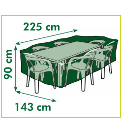 Nature Housse de mobilier de jardin tables rectangulaires 225x143x90cm