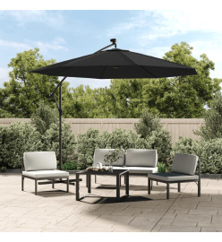 Tissu de remplacement pour parasol déporté Noir 350 cm