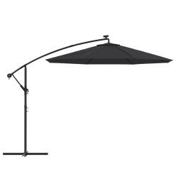 Tissu de remplacement pour parasol déporté Noir 350 cm