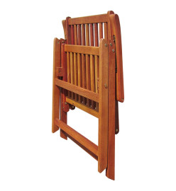 Chaises pliables de jardin 3 pcs Bois d'acacia solide