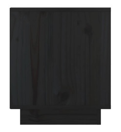 Table de chevet Noir 40x34x40 cm Bois de pin solide