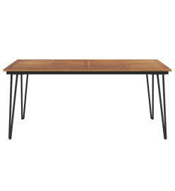 Table de jardin avec pieds épingle à cheveux 180x90x75 acacia