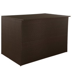 Boîte de stockage de jardin Marron 150x100x100cm Résine tressée