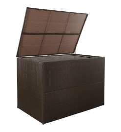 Boîte de stockage de jardin Marron 150x100x100cm Résine tressée