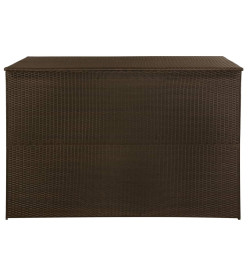 Boîte de stockage de jardin Marron 150x100x100cm Résine tressée
