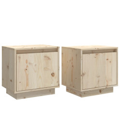 Tables de chevet 2 pcs 40x30x40 cm Bois de pin solide