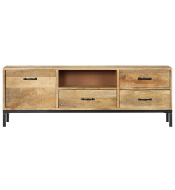 Meuble TV 130 x 30 x 45 cm Bois massif de manguier