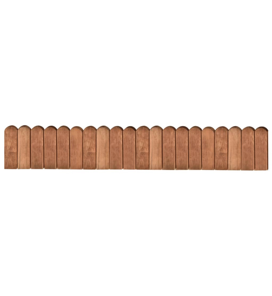 Rouleau de bordure Marron 120 cm Bois de pin imprégné