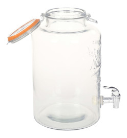 Distributeur d'eau XXL avec robinet Transparent 8 L Verre