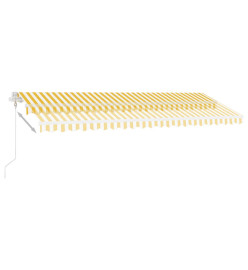 Auvent automatique sur pied 500x300 cm Jaune/Blanc